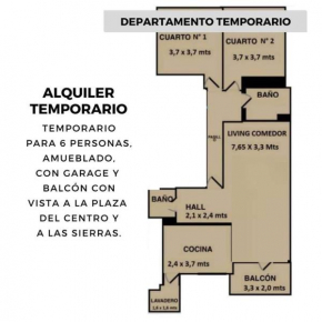 Departamento pleno centro Tandil con cochera